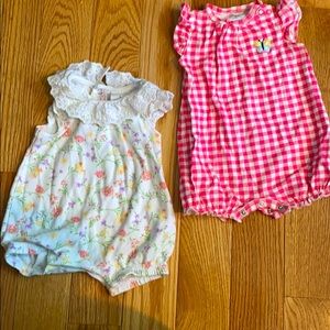3-6 month girl romper bundle
